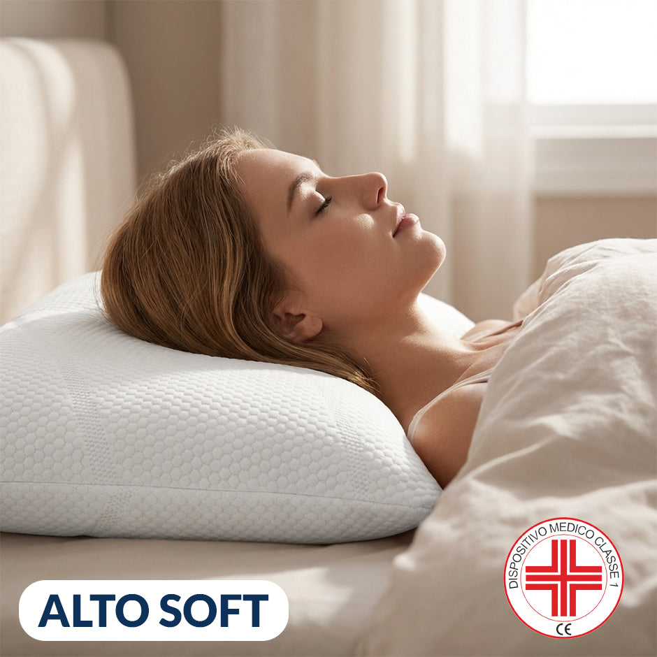 Cuscino Alto per Cervicale in Memory Foam da 15 cm SOFT