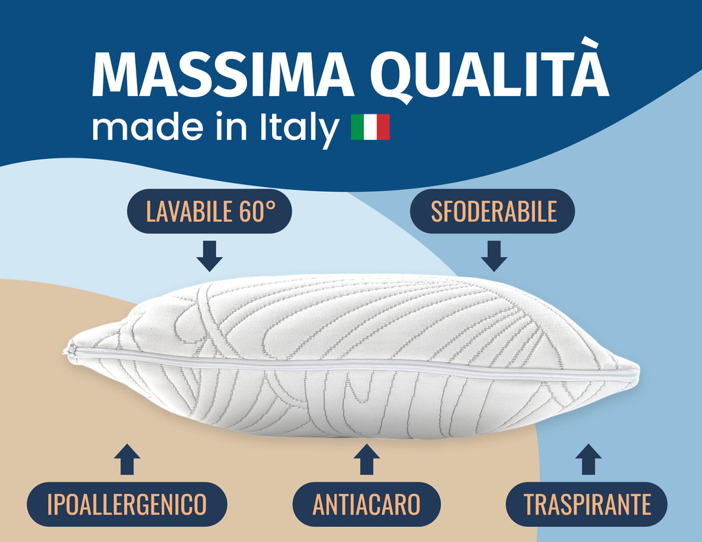 Cuscino Alto in Memory Foam da 15 cm EXTRA RIGIDO