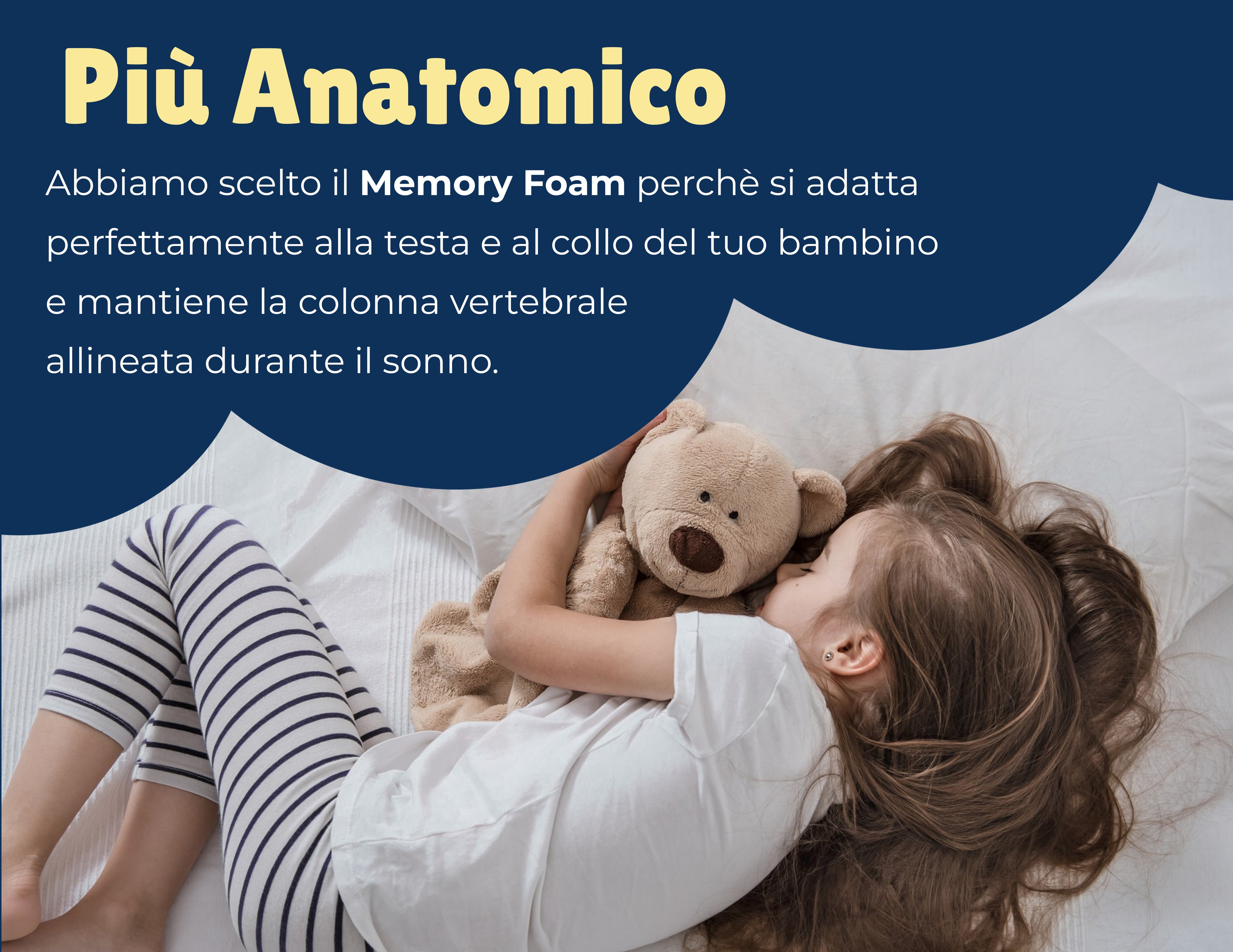 Cuscino per Bambini in Memory Foam 3-7 ANNI