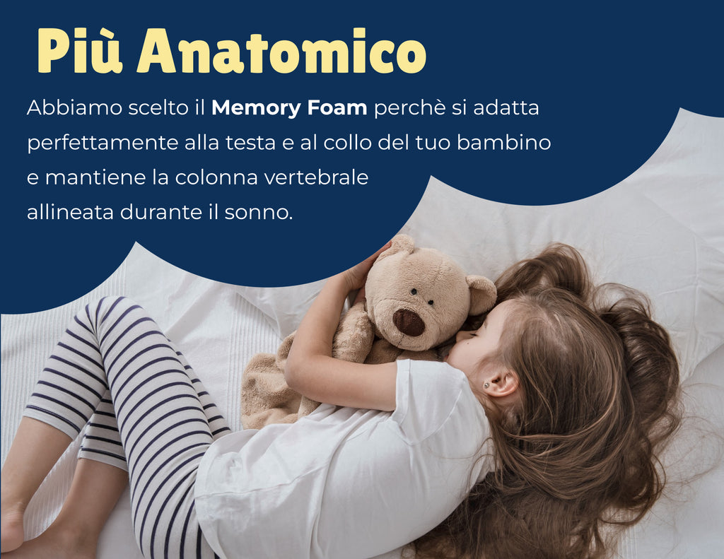 Cuscino per Bambini in Memory Foam 2-5 ANNI