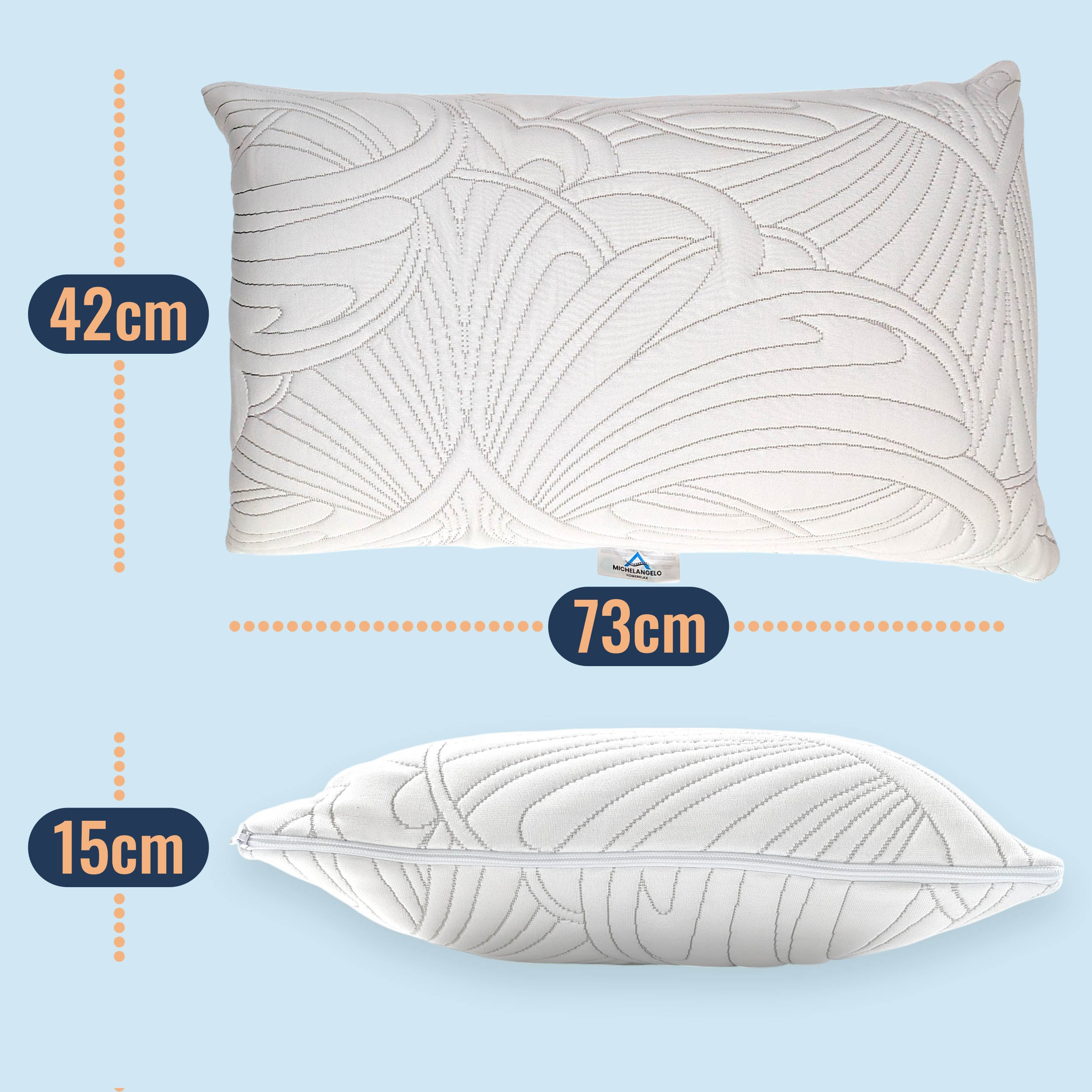 Cuscino Alto in Memory Foam da 15 cm EXTRA RIGIDO
