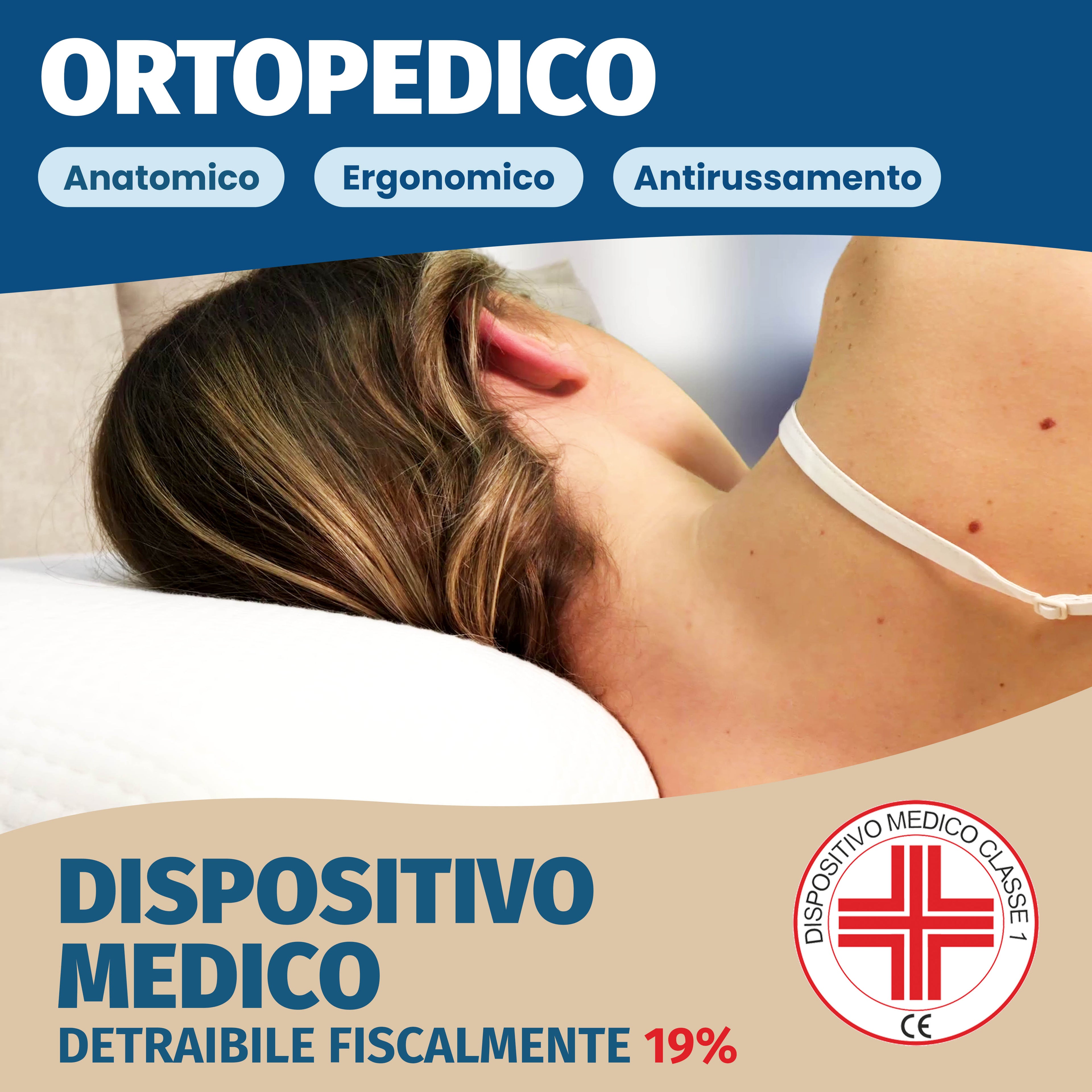 Cuscino Basso in Memory Foam da 12 cm