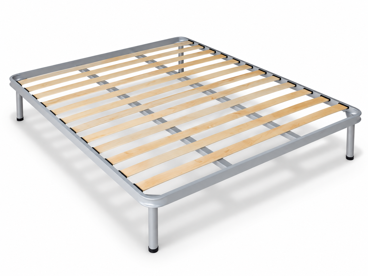 Rete Letto Matrimoniale 160x190 con doghe in legno - Grigia